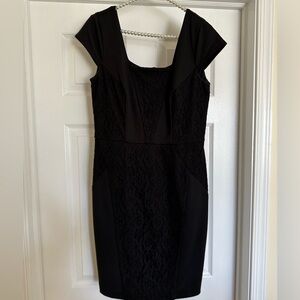 The Limited Black Dress with Lace Detail Size Medium